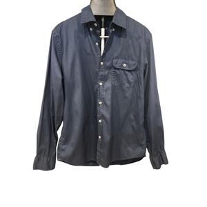 American Eagle Outfitters Button Down Shirt Seriously Soft Casual Blue Mens L